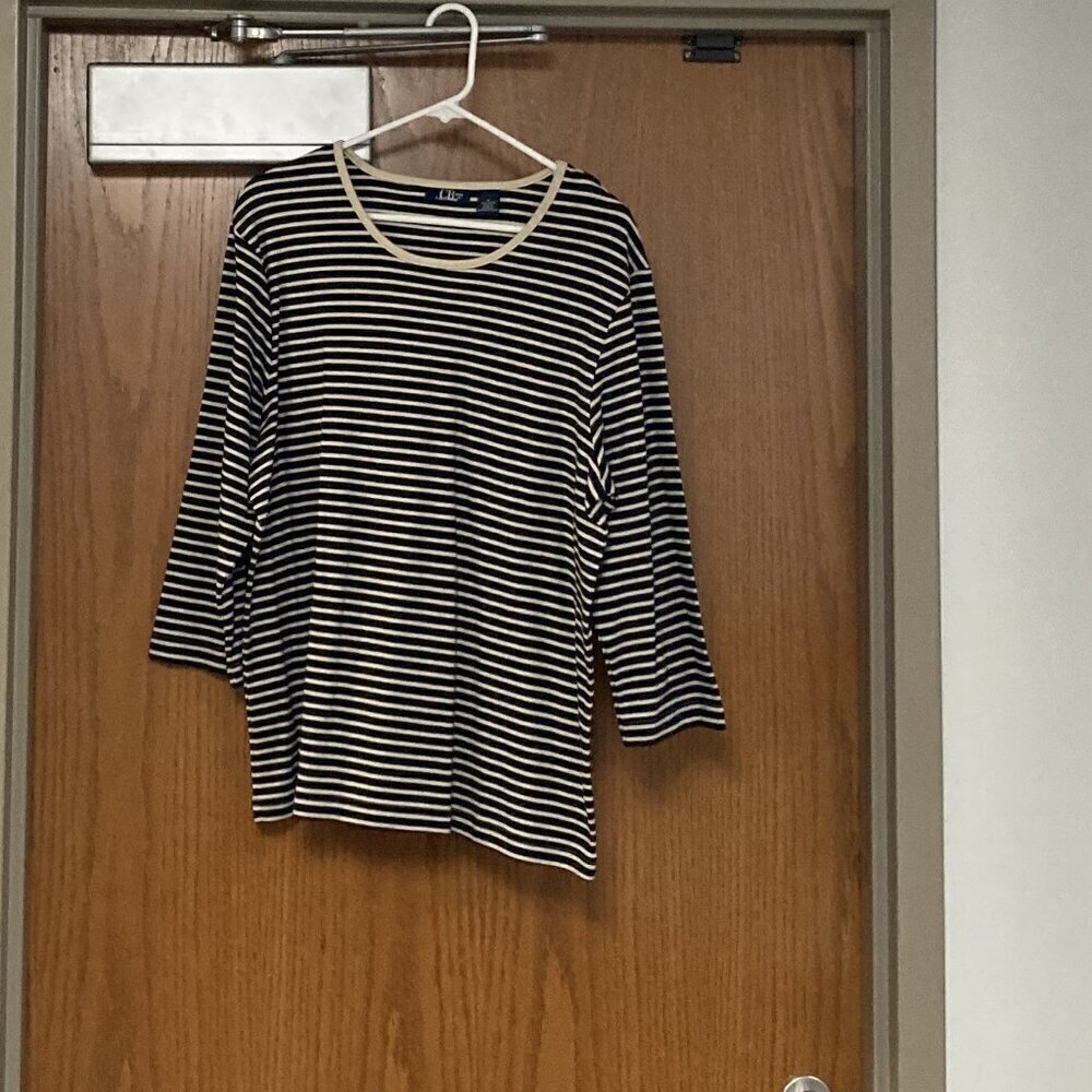 CB Casual stripe top sz 1x